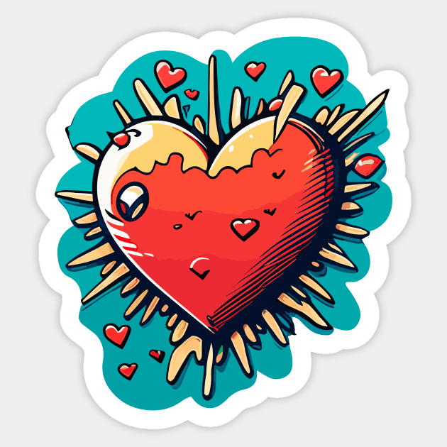 Street art style heart Sticker by JORDYGRAPH